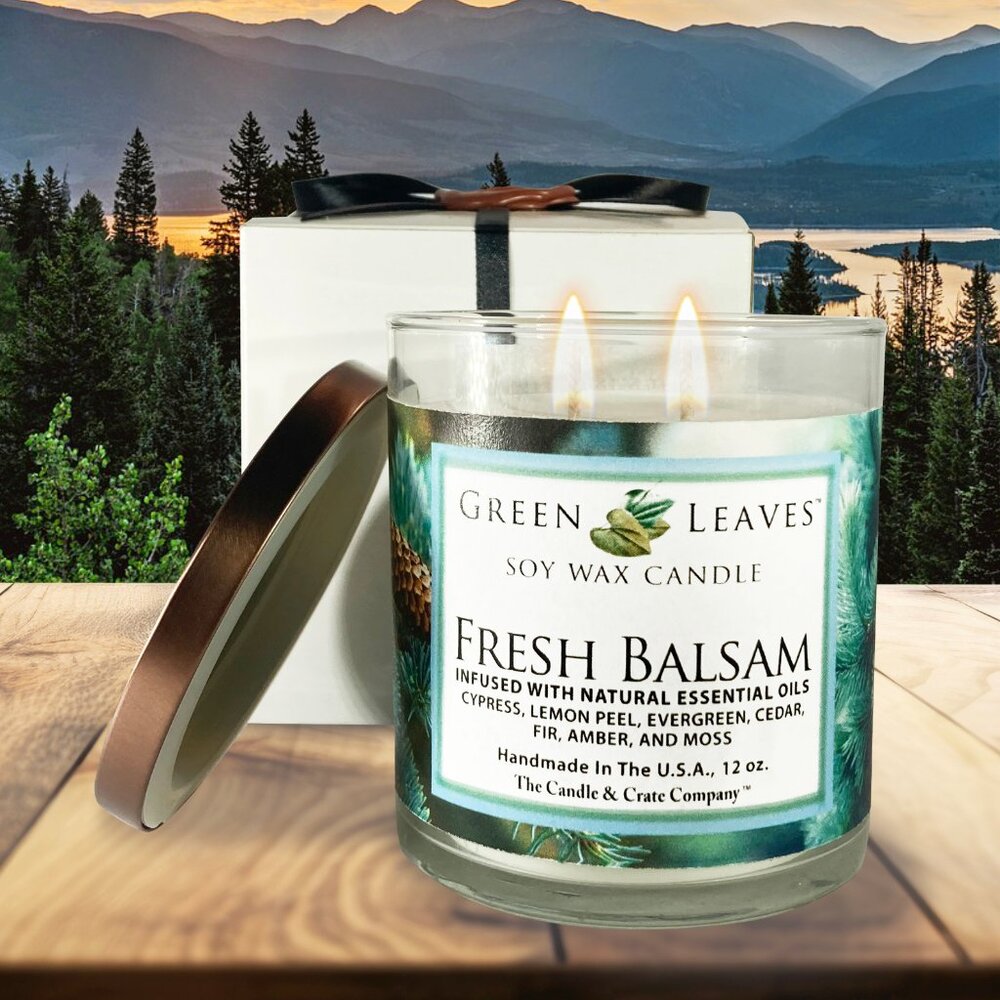 Fresh Balsam 12oz. 2-Wick Pine Scented Soy Wax Candle